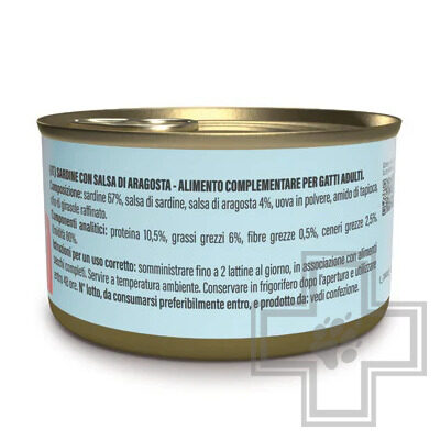 Schesir Grill Консервы беззерновые для взрослых кошек, паштет из сардин в соусе из лобстера