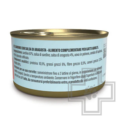 Schesir Grill Консервы беззерновые для взрослых кошек, паштет из сардин в соусе из лобстера