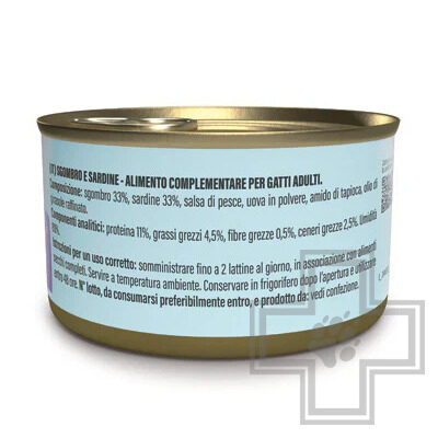 Schesir Grill Консервы беззерновые для взрослых кошек, паштет из скумбрии и сардин