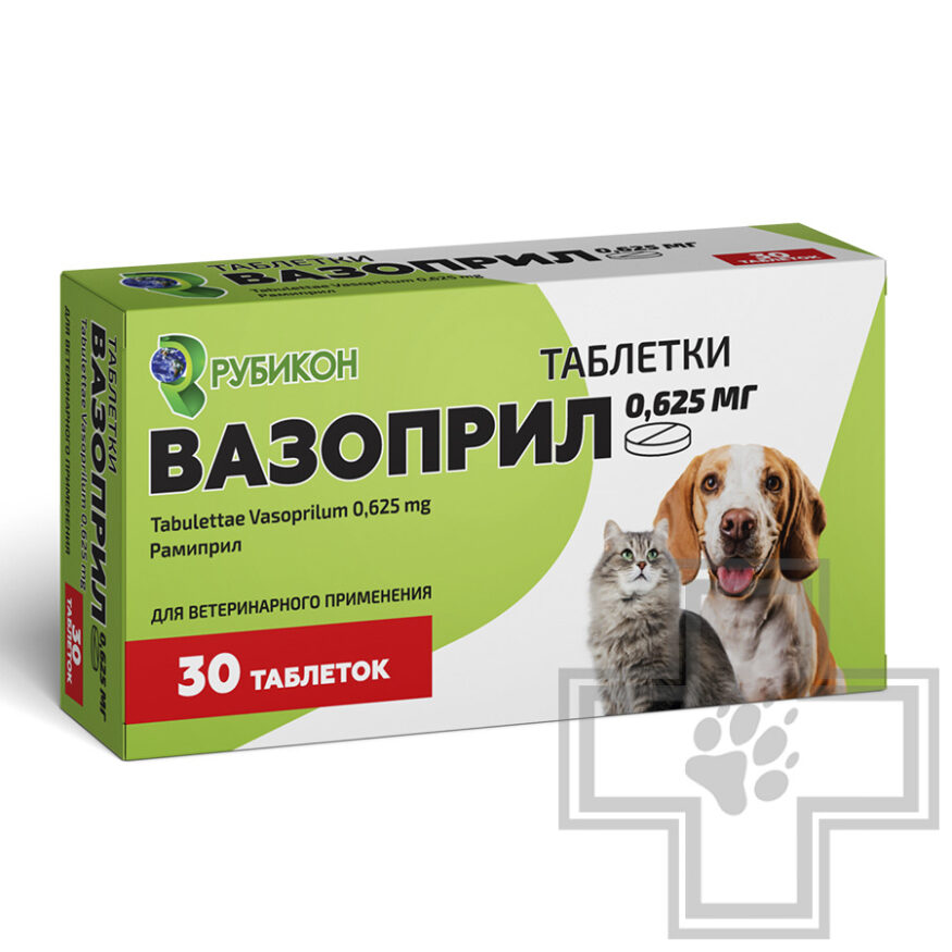 Вазоприл Таблетки для профилактики болезней сердца у собак и кошек Вазоприл Таблетки для профилактики болезней сердца у собак и кошек