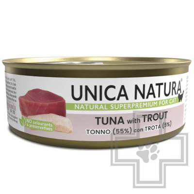 Unica Natura Консервы для взрослых кошек, с тунцом и форелью