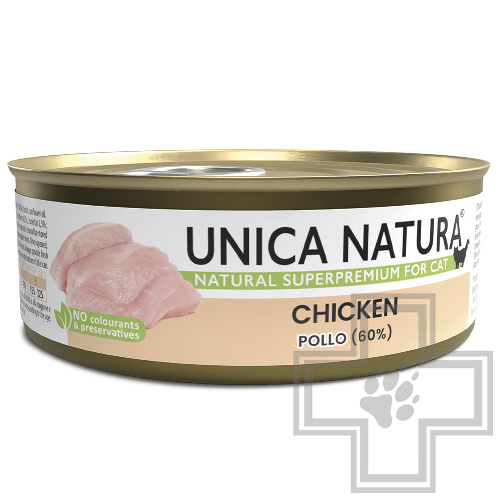 Unica Natura Консервы для взрослых кошек, с курицей