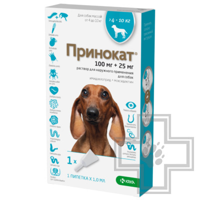 Принокат Противопаразитарный и антигельминтный препарат для собак