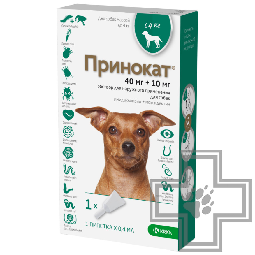 Принокат Противопаразитарный и антигельминтный препарат для собак Принокат Противопаразитарный и антигельминтный препарат для собак