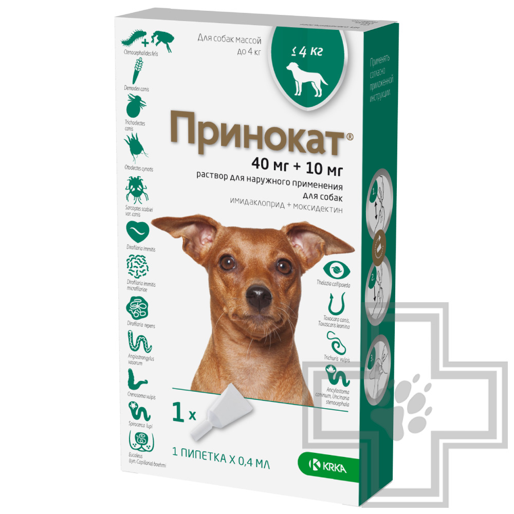 Принокат Противопаразитарный и антигельминтный препарат для собак