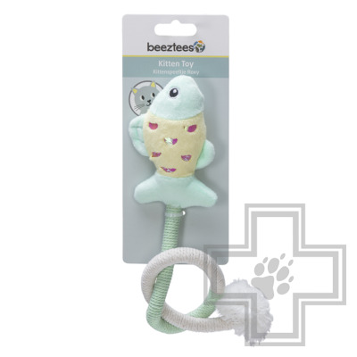 Beeztees Игрушка Рыбка на веревке «Рокси» для котят