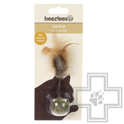 Beeztees Игрушка «Шарик кошачьей мяты + мататаби с перьями» для кошек