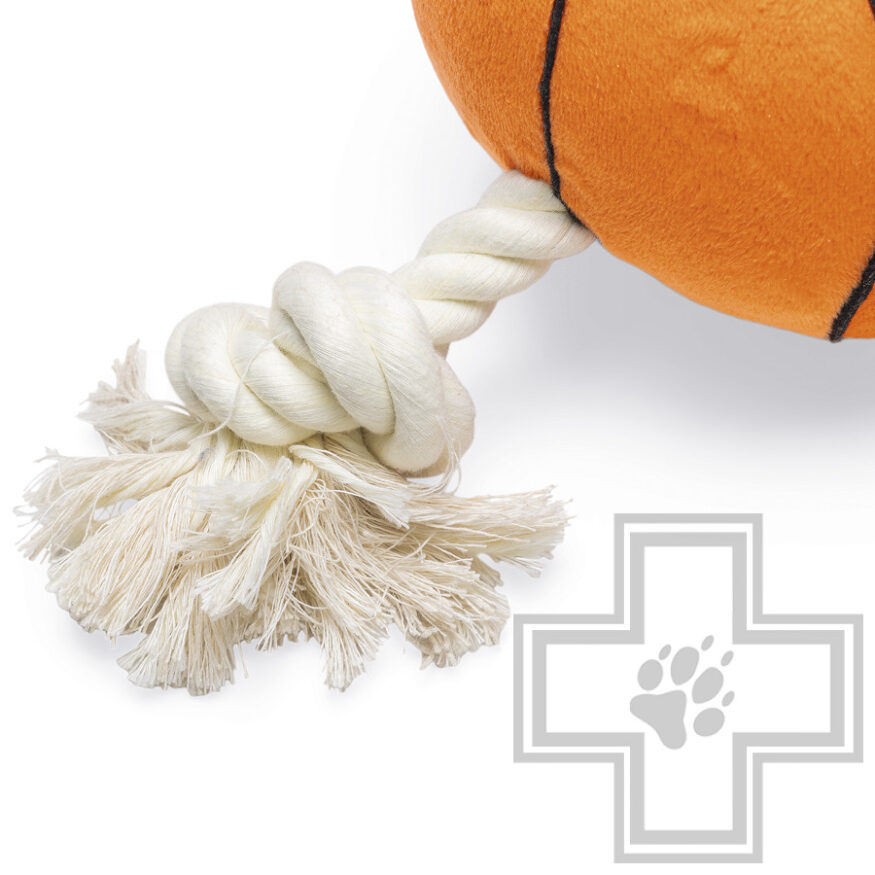 Beeztees Игрушка «Баскетбольный мяч с канатом» для собак Beeztees Игрушка «Баскетбольный мяч с канатом» для собак