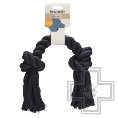 Beeztees Игрушка «Канат с двумя узлами» для собак, черная