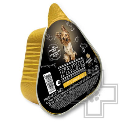 PROPS Консервы для собак мелких и средних пород, с уткой