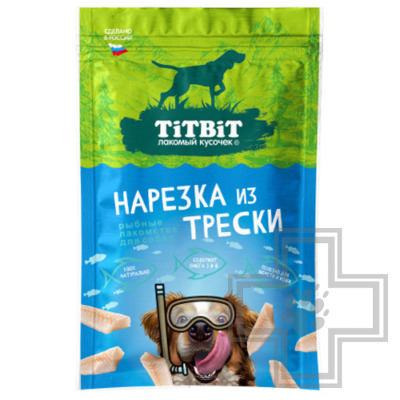 TiTBiT Лакомство "Нарезка из трески" для собак всех пород