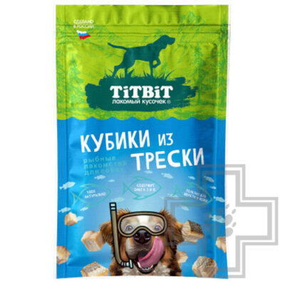 TiTBiT Лакомство "Кубики из трески" для собак всех пород