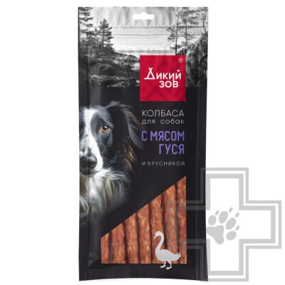 TiTBiT Колбаса "Дикий Зов" с мясом гуся и брусникой для собак всех пород