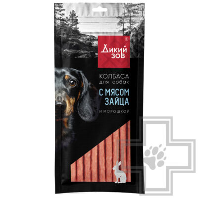 TiTBiT Колбаса "Дикий Зов" с мясом зайца и морошкой для собак всех пород