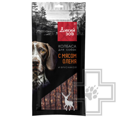 TiTBiT Колбаса "Дикий Зов" с мясом оленя и брусникой для собак всех пород