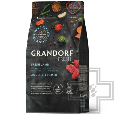 Grandorf Fresh Корм для взрослых стерилизованных кошек, с ягненком и бататом