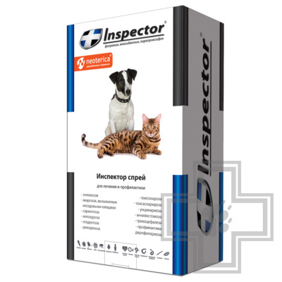 Инспектор Спрей от паразитов для собак и кошек