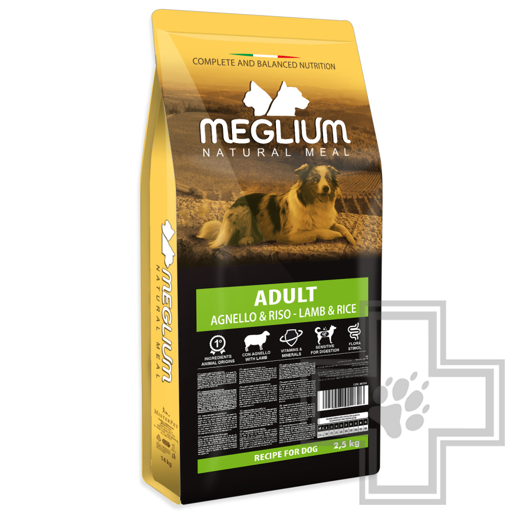 Meglium Sensible Корм для взрослых собак с чувствительным пищеварением, с ягненком и рисом