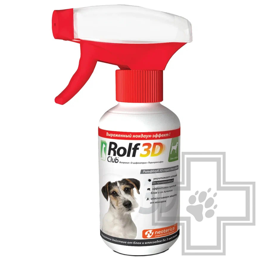 RolfClub 3D Спрей от блох и клещей для собак