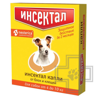 Инсектал Капли на холку от блох и клещей для собак