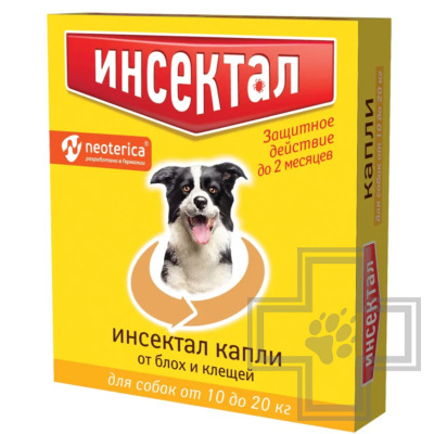 Инсектал Капли на холку от блох и клещей для собак