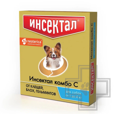 Инсектал Комбо С Капли на холку от блох и клещей для собак