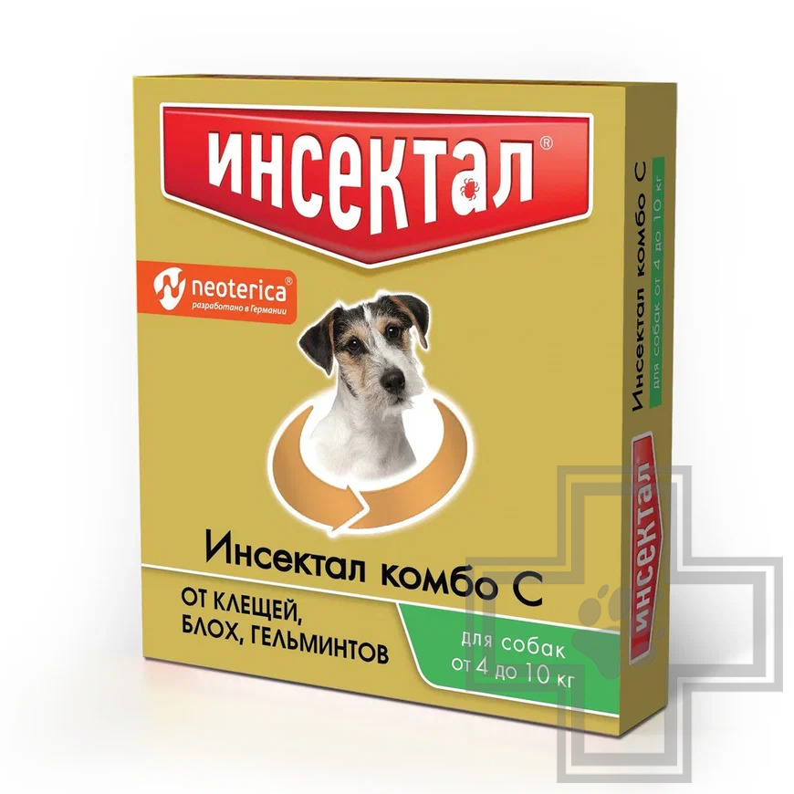 Инсектал Комбо С Капли на холку от блох и клещей для собак
