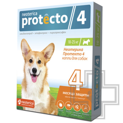Неотерика Протекто 4 Капли на холку для собак средних и крупных пород