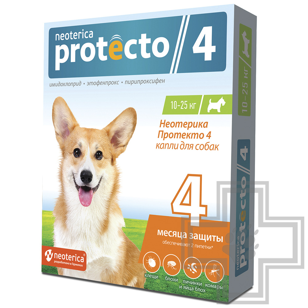 Неотерика Протекто 4 Капли на холку для собак средних и крупных пород