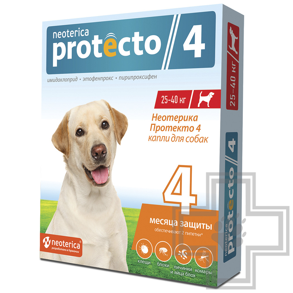 Неотерика Протекто 4 Капли на холку для собак средних и крупных пород
