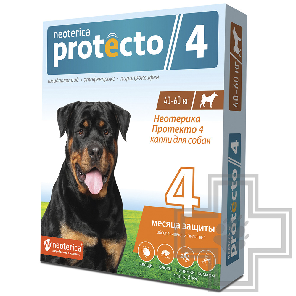 Неотерика Протекто 4 Капли на холку для собак средних и крупных пород