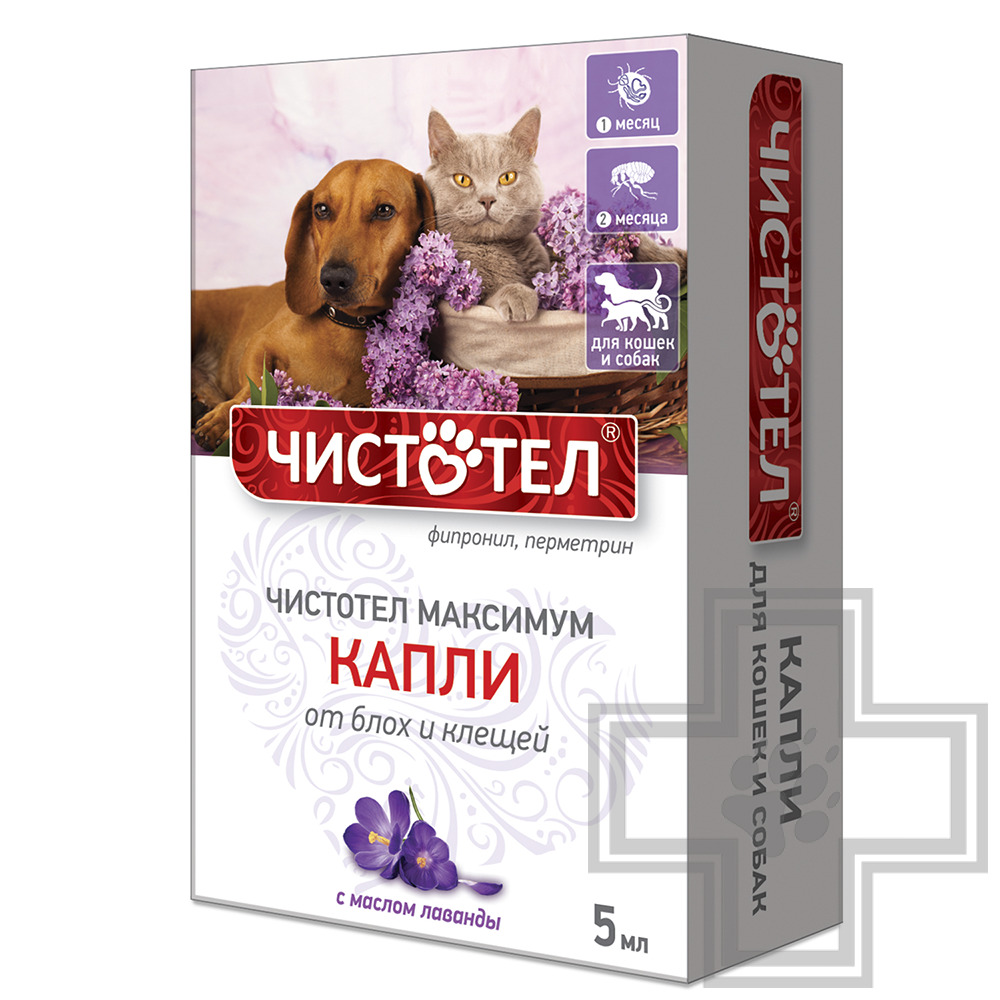Чистотел Максимум Капли от блох и клещей для кошек и собак