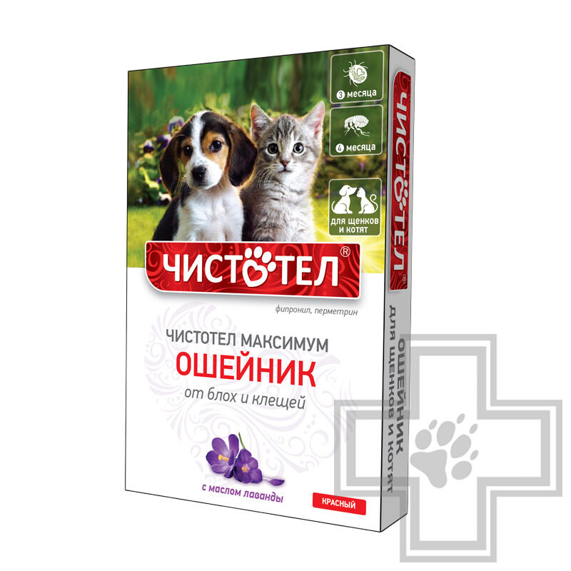 Чистотел Максимум Ошейник от блох и клещей для щенков и котят