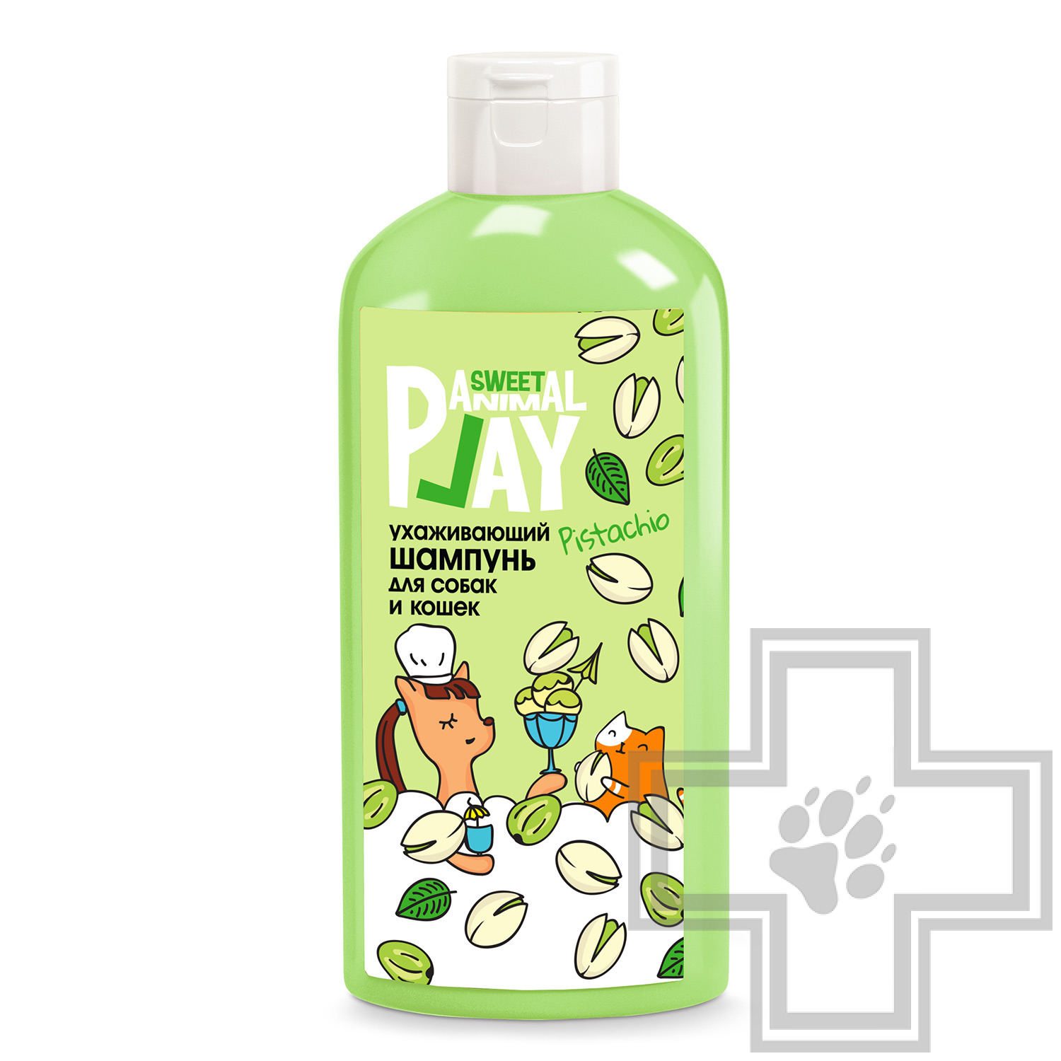 Animal Play Sweet Шампунь ухаживающий "Фисташковое мороженое" для собак и кошек
