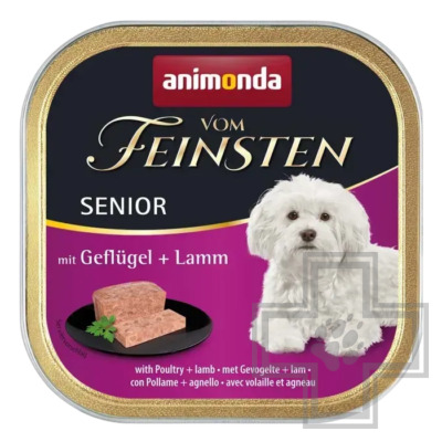 Vom Feinsten Консервы для взрослых собак старше 7 лет, паштет с домашней птицей и ягненком