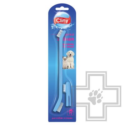 Cliny Зубная щетка + массажер для десен собак и кошек