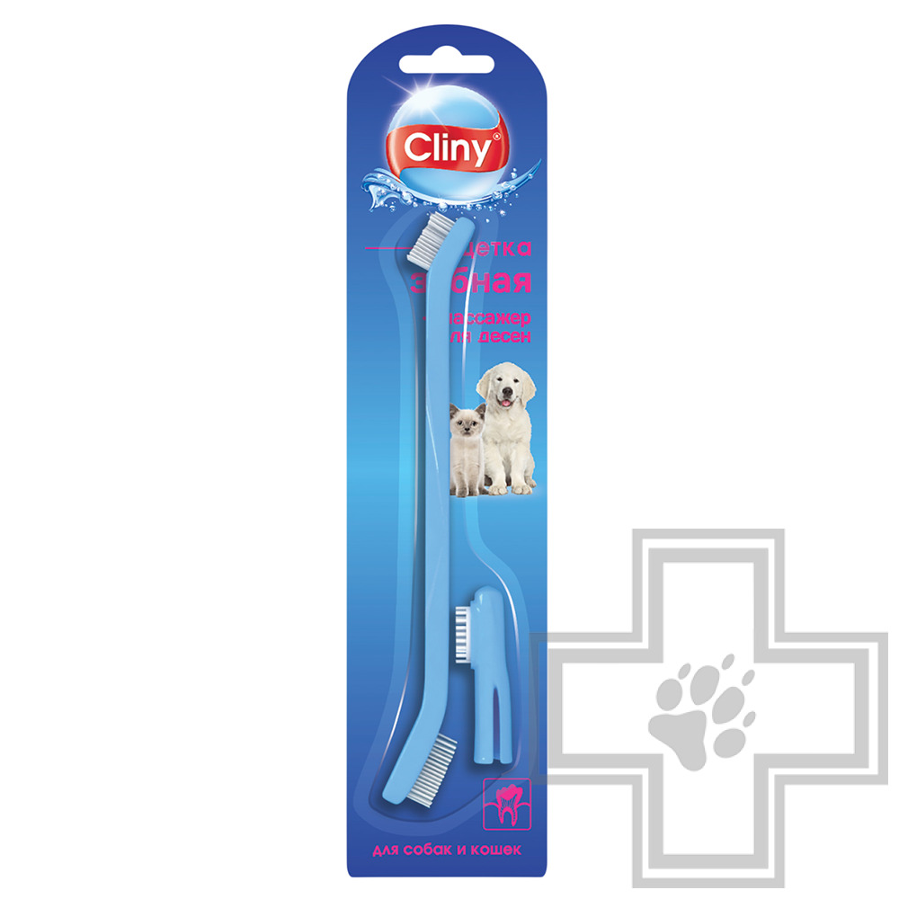 Cliny Зубная щетка + массажер для десен собак и кошек
