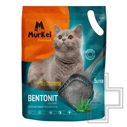Murkel Наполнитель бентонитовый комкующийся, с ароматом алоэ вера