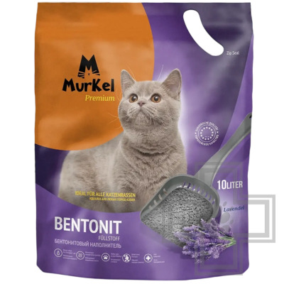 Murkel Наполнитель бентонитовый комкующийся, с ароматом лаванды
