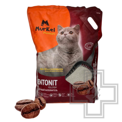 Murkel Наполнитель бентонитовый комкующийся, с ароматом кофе