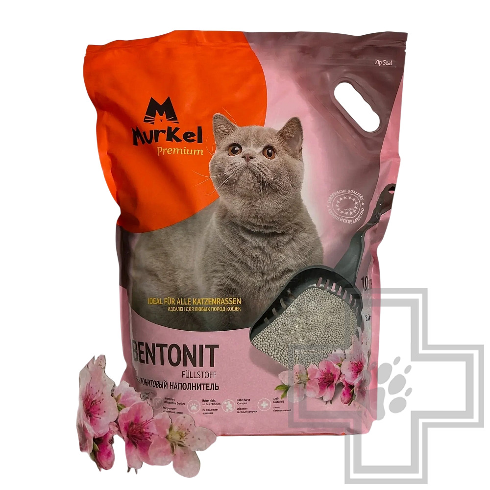Murkel Наполнитель бентонитовый комкующийся, с ароматом сакуры