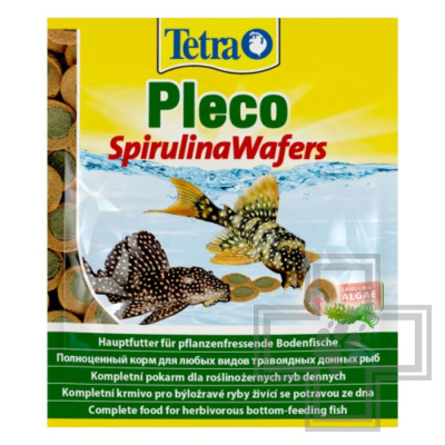 Tetra Pleco Spirulina Wafers Корм для травоядных донных рыб