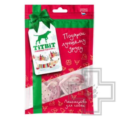 TiTBiT Мягкие снеки для собак, с кроликом и черникой (Новогодняя коллекция)