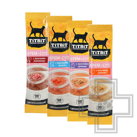 TiTBiT Крем-суп для кошек 4 вкуса (Новогодняя коллекция) TiTBiT Крем-суп для кошек 4 вкуса (Новогодняя коллекция)