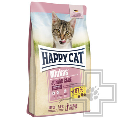 Happy Cat Minkas Junior Care Корм для кошек с 13 недель до 12 месяцев, с домашней птицей