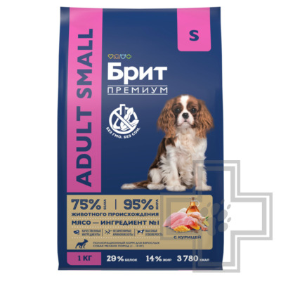 Брит Dog Adult Small Корм для взрослых собак мелких пород, с курицей
