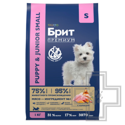 Брит Dog Puppy and Junior Small Корм для щенков мелких пород, с курицей