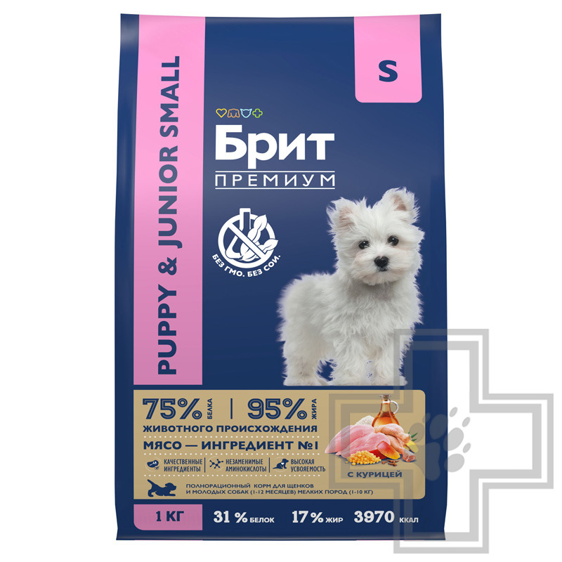 Брит Dog Puppy and Junior Small Корм для щенков мелких пород, с курицей