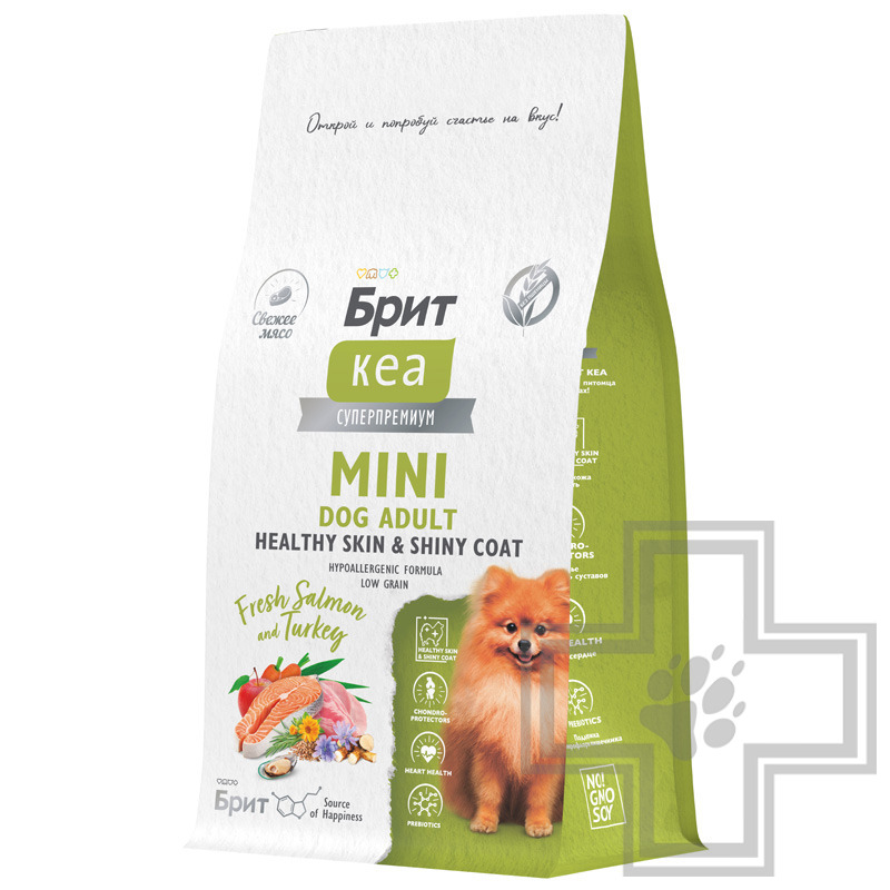 Брит Кеа Healthy Skin & Shiny Корм для взрослых собак мелких пород для кожи и шерсти, с индейкой