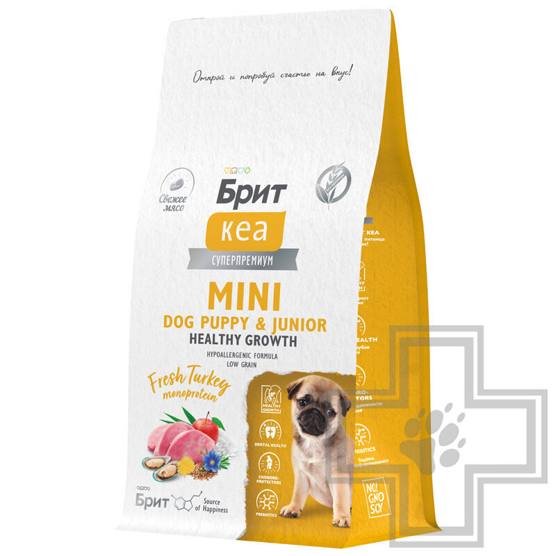 Брит Кеа Healthy Growth Корм для щенков и молодых собак мелких пород для роста, с индейкой Брит Кеа Healthy Growth Корм для щенков и молодых собак мелких пород для роста, с индейкой